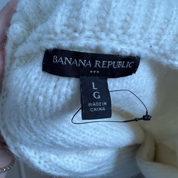Banana Republic Knit Cardigan cream women’s large - Picture 2 of 2